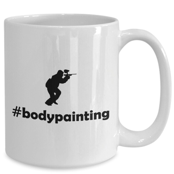 Paintball coffee mug, paintball player gift, paintballer coffee mug - tea cup/decal - gift for paint ball players, bodypainting