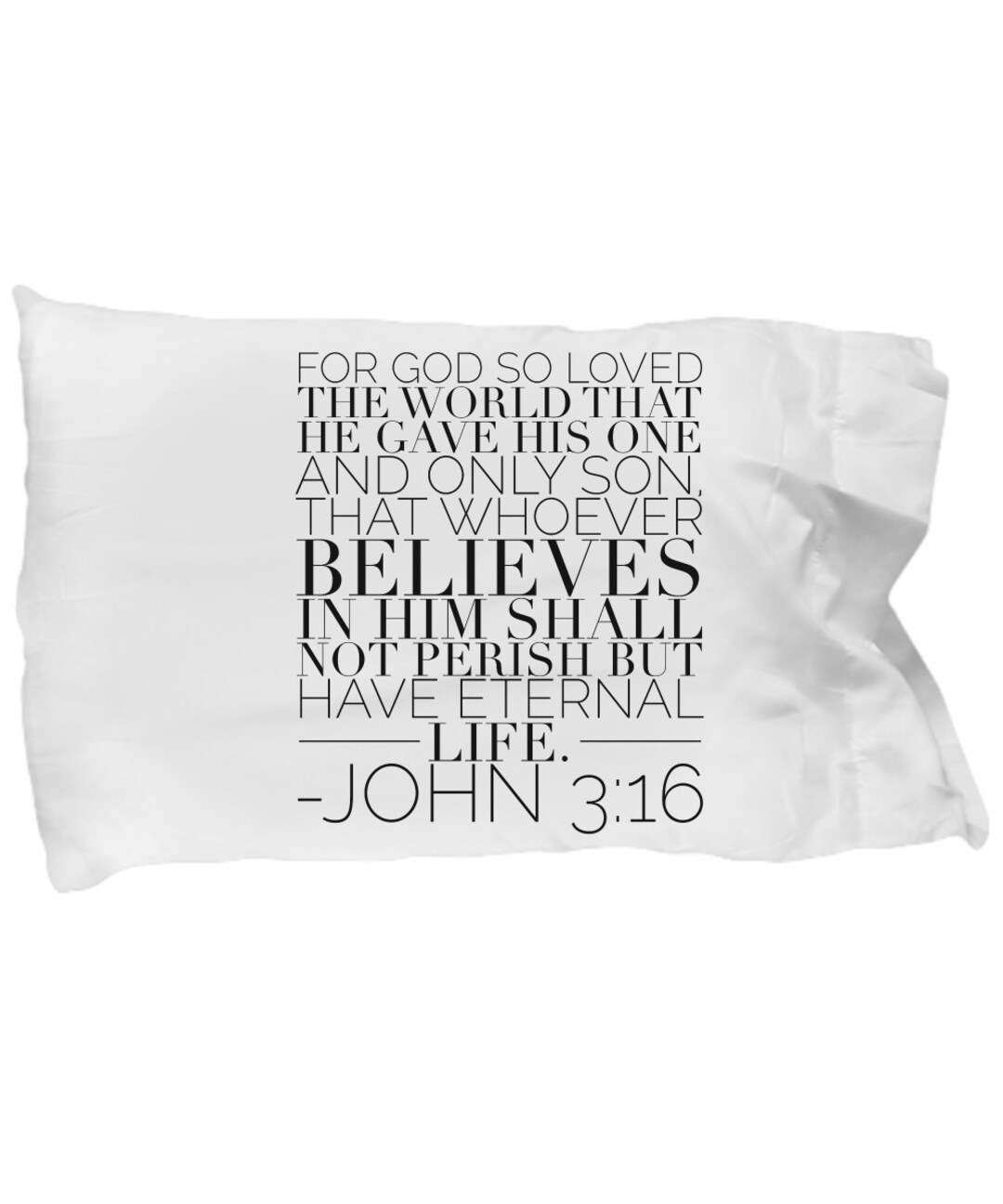 Bible Verse Pillow John 3 16 Pillow Case for God so Etsy UK