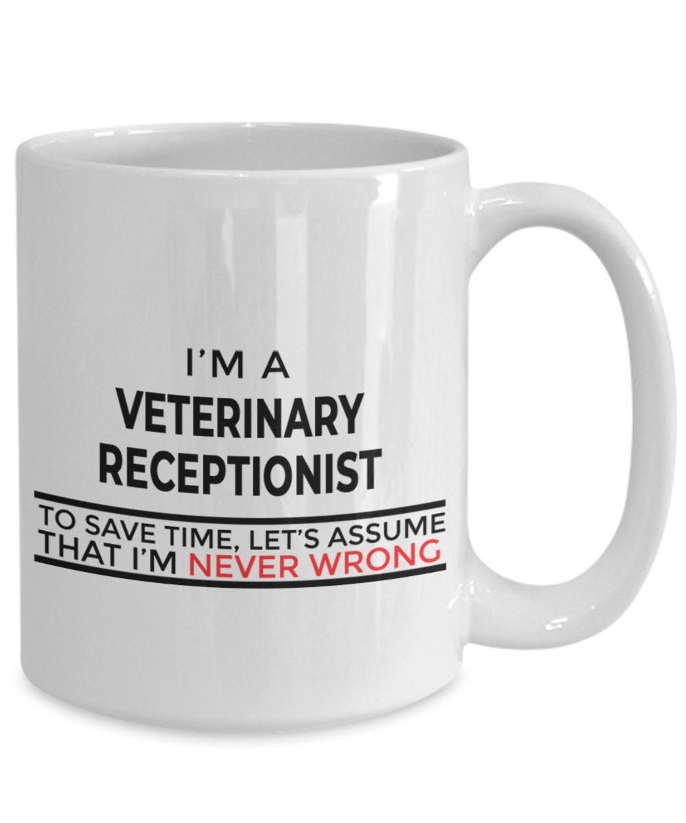 Veterinary Receptionist Gifts Coffee Mug/cup for Vet Etsy