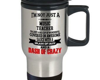 Prezenty dla nauczycieli muzyki - wyjątkowy kubek termiczny dla muzyków, stalowy kubek termiczny na herbatę/kawę, prezent dla muzyka...