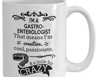 Gastroenterologist gifts - coffee mug for gastroenterology practitioners and students, gastro enterology cup