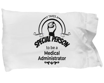 Cadeaux d’administrateur médical - taie d’oreiller pour les administrateurs médicaux, taie d’oreiller administratif médical pour des coussins de tailles standards