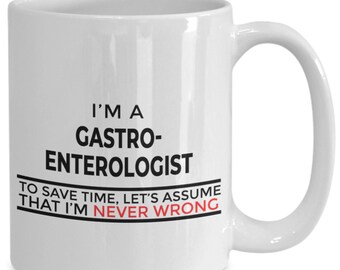 Gastroenterologist gifts - coffee mug for gastroenterology practitioners and students, gastro enterology cup