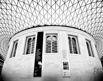 British Museum, London. A4 Black & White Print, Photography, London museums. Ideal Mother's Day gift.