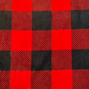 Fleece Saddle Cover for 16.5” 17&quot; 17.5&quot; 18” Hunter Jumper, All-Purpose, dressage, personalized custom saddle cover in red buffalo plaid