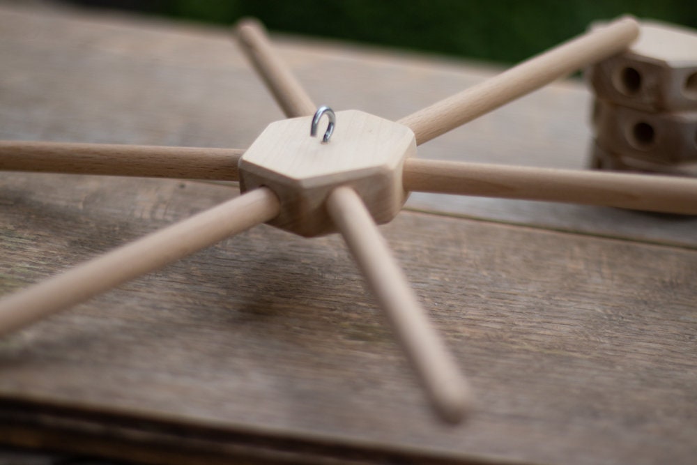 Baby Mobile Hanger 6 Arms Wooden Frame Crib Mobile Holder Etsy