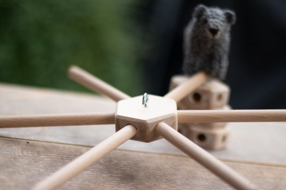 Baby Mobile Hanger 6 Arms Wooden Frame Crib Mobile Holder Etsy