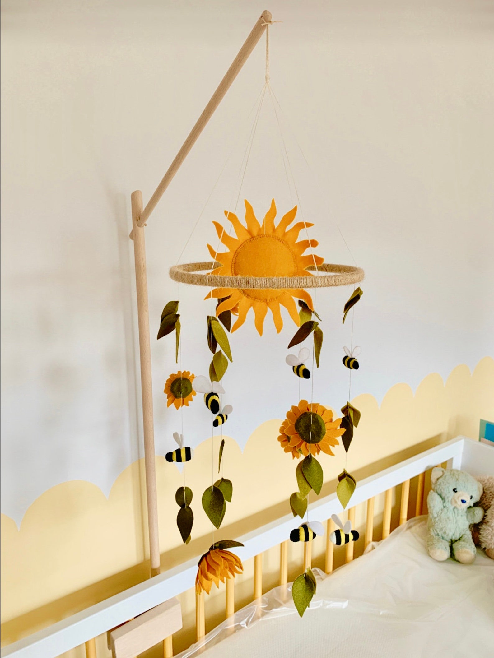Baby Mobile Holder Wood Crib Mobile Arm Universal 62cm & Extra Etsy UK