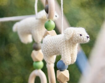 Handgestrickter Welpe: Hund Kinderzimmerdeko, Baby Mobile DIY, Babypartygeschenk