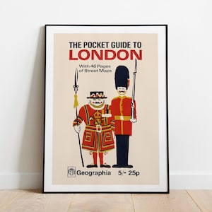 Impresión de guardia Beefeater, arte mural de la Torre de Londres, soldado de la guardia, decoración del hogar
