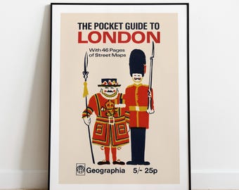 Beefeater Guard Print, Tower of London Wall Art, Guard Soldier, Home Decor