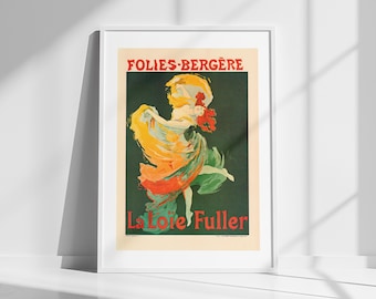 Jules Cheret French Cabaret Poster: Loie Fuller Art Nouveau Print