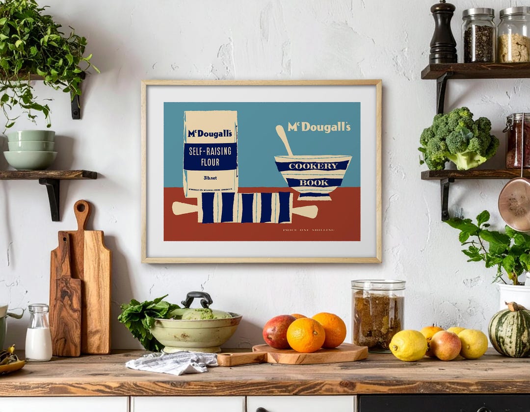 mega retro kitchen gallery wall art set of 90,... Retro Kitchen Poster - Quirky Food Decor Vibe - Vintage Wall Art Print ...