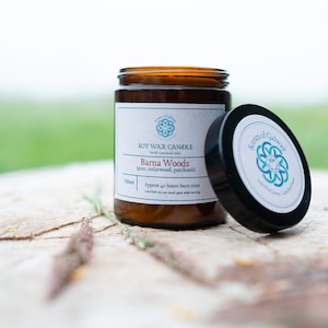 Barna Woods Soy Wax Candle with essential oils