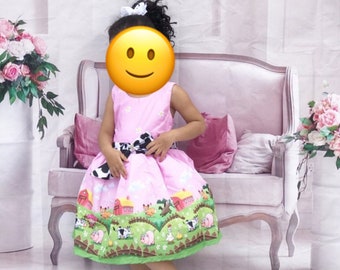 Freeshipping /old Macdonald Dres/old Macdonald Birthday Dress/farm Girl  Dress/ Farm Birthday / Cowgirl Dress/ Birthday Dress/ Farm Birthday/ - Etsy
