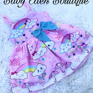 Free shipping / happy cloud dress/summer cloud dress/birthday dress/ summer dress/ birthday theme/happy cloud/