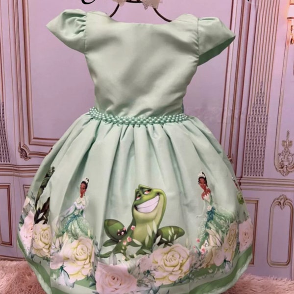 Tiana birthday dress / Tiana birthday theme /princess and frog / Tiana /princess / free shipping usa