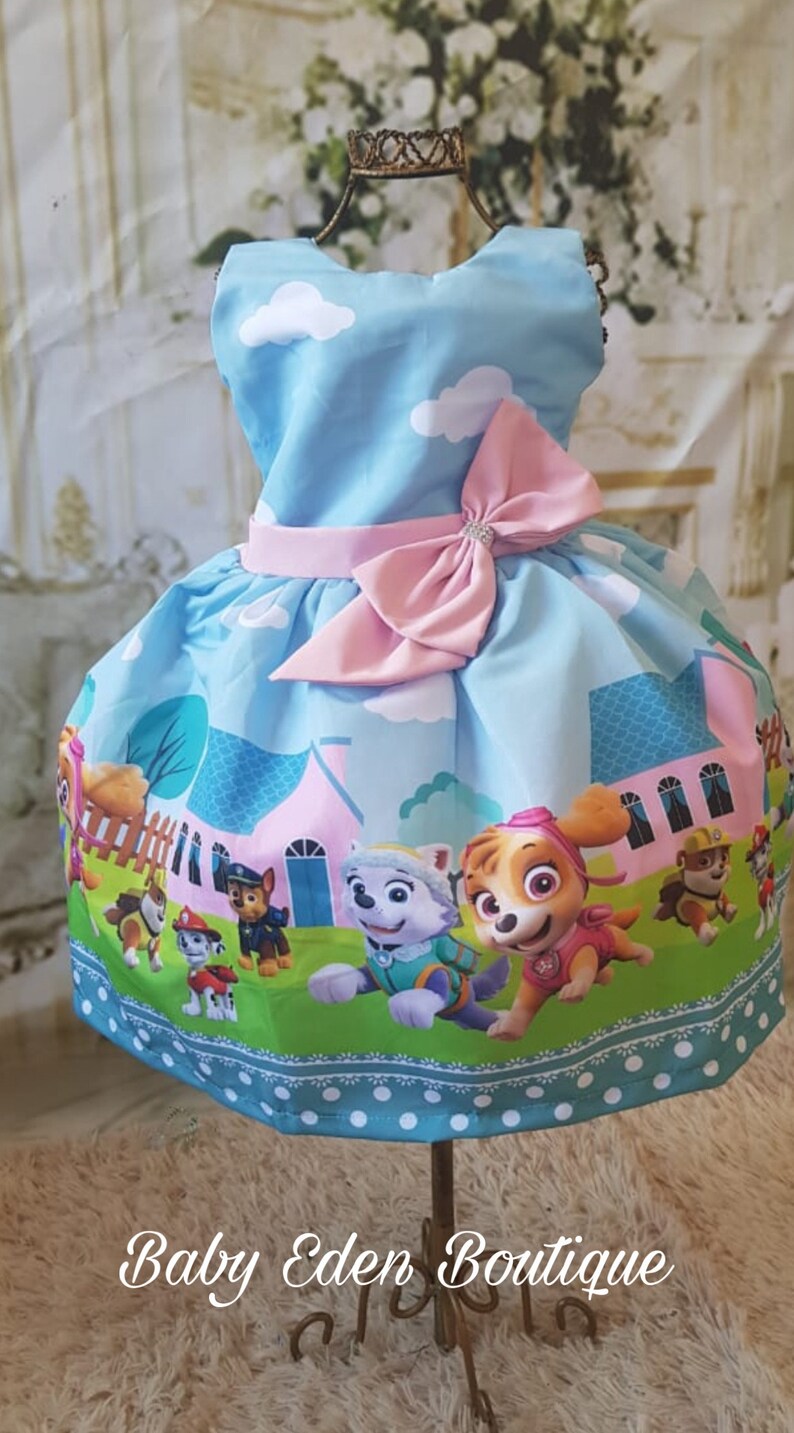 Free shipping USApaw patrol dressbirthday theme dressspecial paw patrol dressspecial dressbirthday dressskye dress