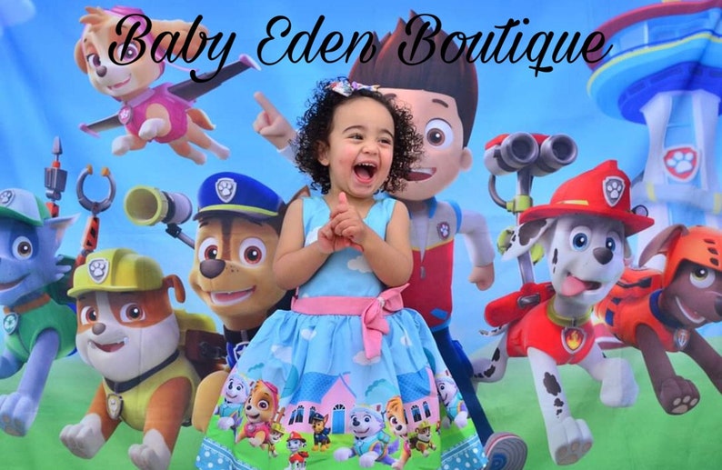 Free shipping USApaw patrol dressbirthday theme dressspecial paw patrol dressspecial dressbirthday dressskye dress