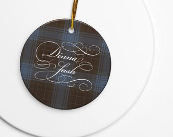 Op Outlander geïnspireerde dubbelzijdige keramische ornamenten