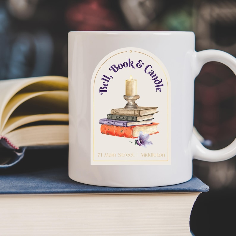 The Good Witch Bell, Book & Candle 15 Oz. Mug Etsy