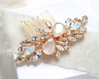 Gold Braut Haarkamm, Braut Haarschmuck, Braut Haarschmuck, Kristall Haarkamm für die Hochzeit, Ivory cream Kopfschmuck, Großer Haarkamm