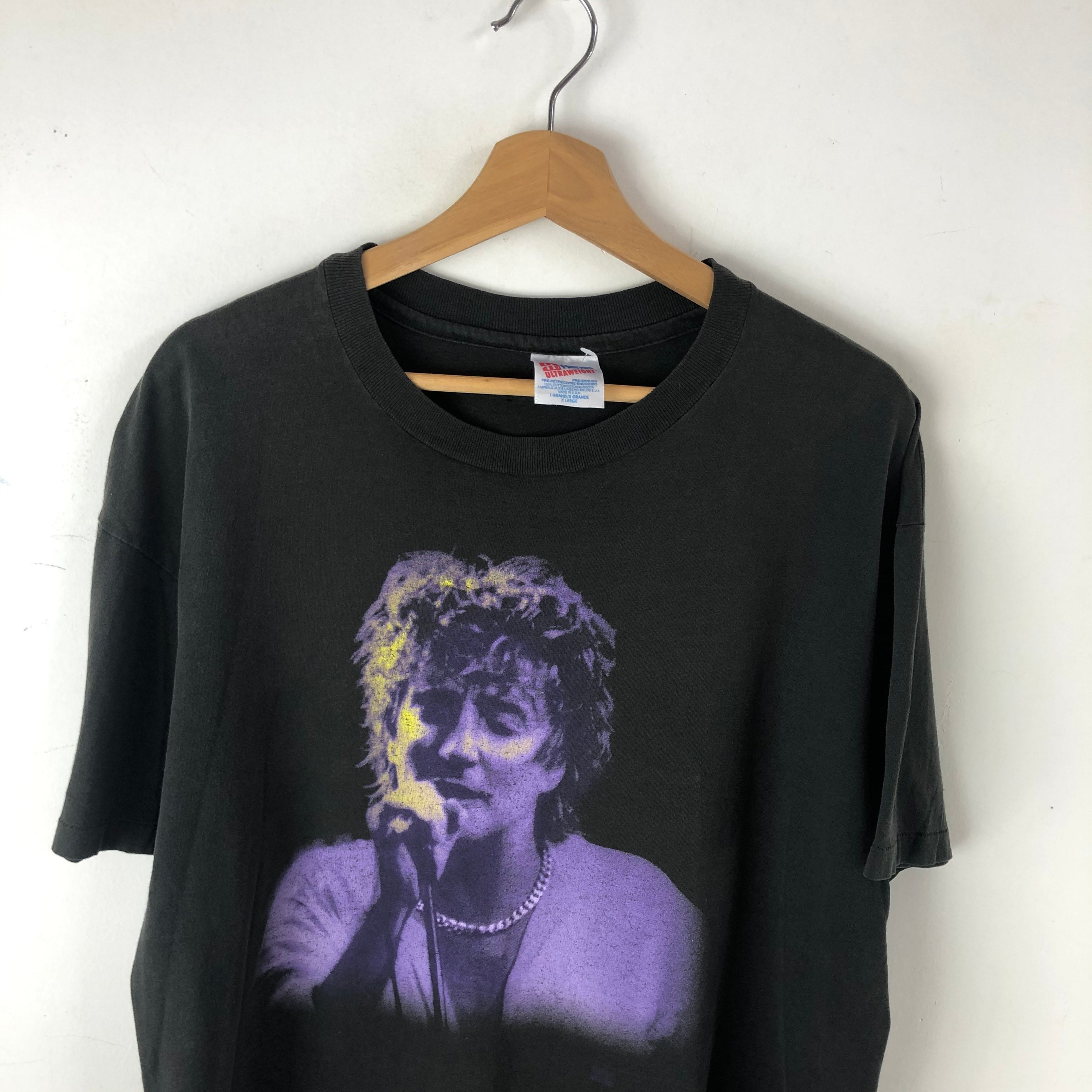 Vintage 90s Rod Stewart Shirt / Unplugged and Much More / - Etsy