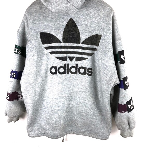 Vintage Adidas Big Logo Hoodie Adidas Trefoil Sweatshirt Jumper Pullover Shirt Adidas Jacket Vintage Adidas Big Logo Hoodie Adidas Trefoil Sweatshirt Jumper Pullover Shirt Adidas Jacket