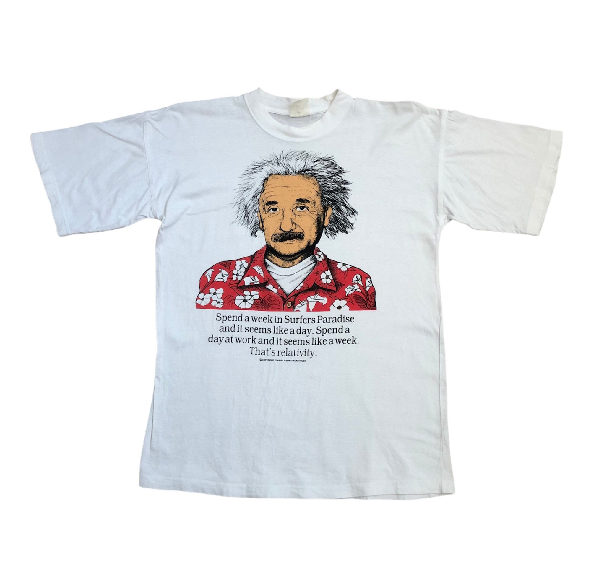 Vintage 90's Albert Einstein Shirt / Hawaii Surfer Paradise Punk