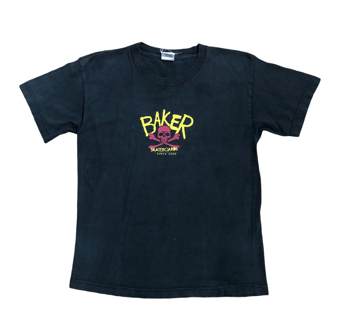 Vintage Baker Skateboards Shirt Skull and Bones / 2000s Skate - Etsy