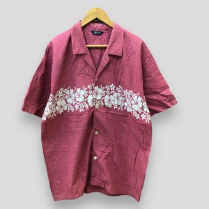 Vintage Hawaiian Shirt / Floral Hawaii Beach Surf