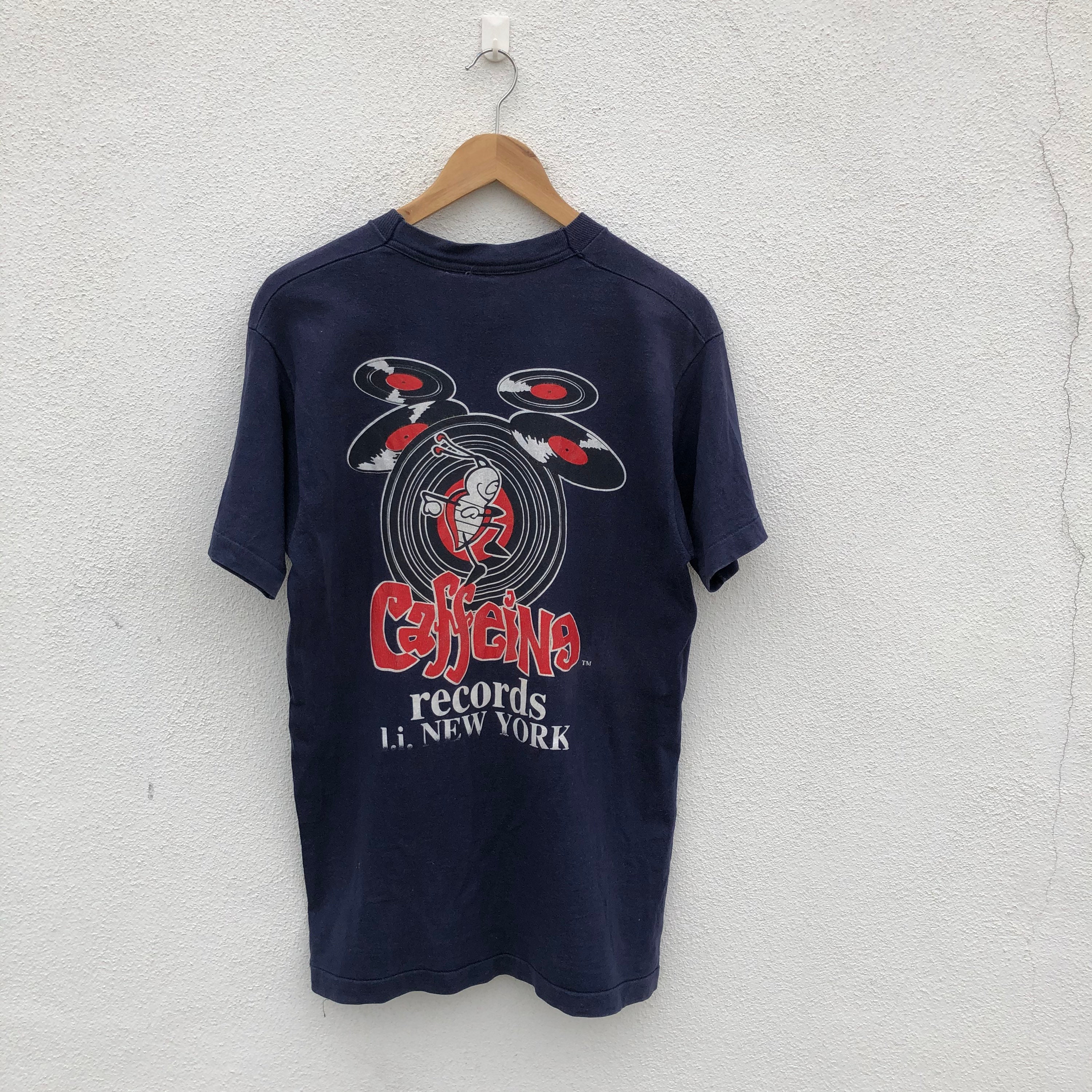 Vintage 90's Caffeine Records Shirt / Techno House Trance Dj Rave