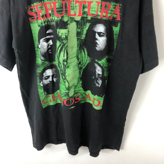 Vintage 90’s Sepultura Shirt / Chaos A.D / Band T… - image 6