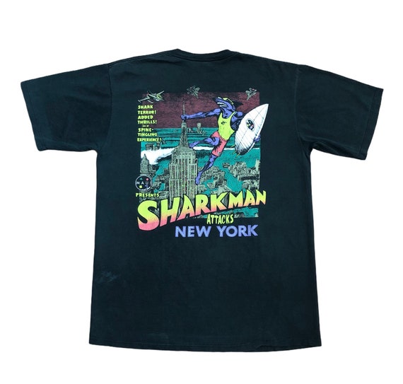 90s and Sons Shirt / Sharkman Attacks New York - Etsy