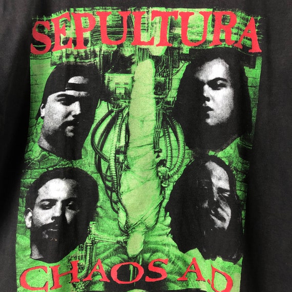 Vintage 90’s Sepultura Shirt / Chaos A.D / Band T… - image 3