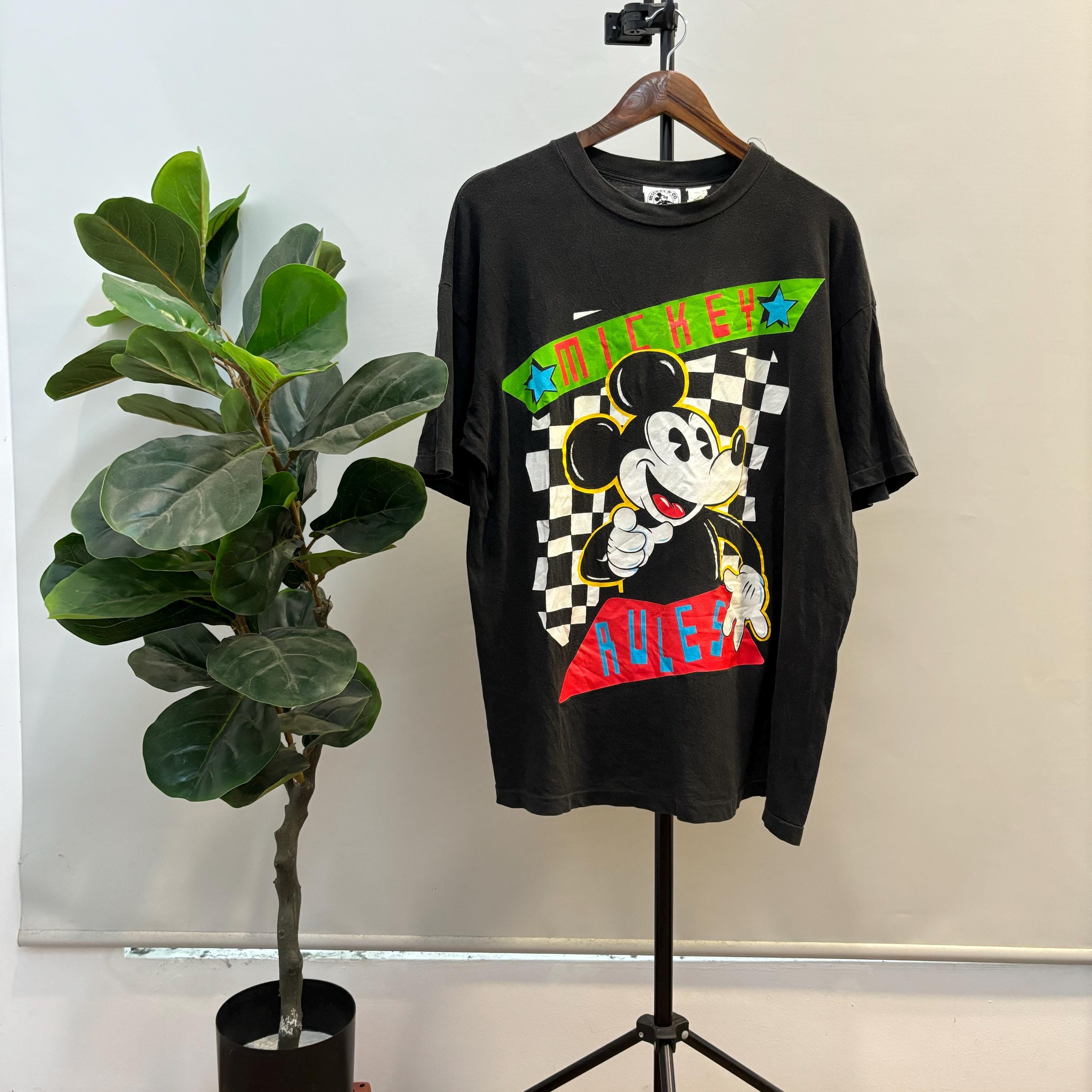 Vintage 90's Mickey Rules Shirt / Cartoon Tee Size XL - Etsy New