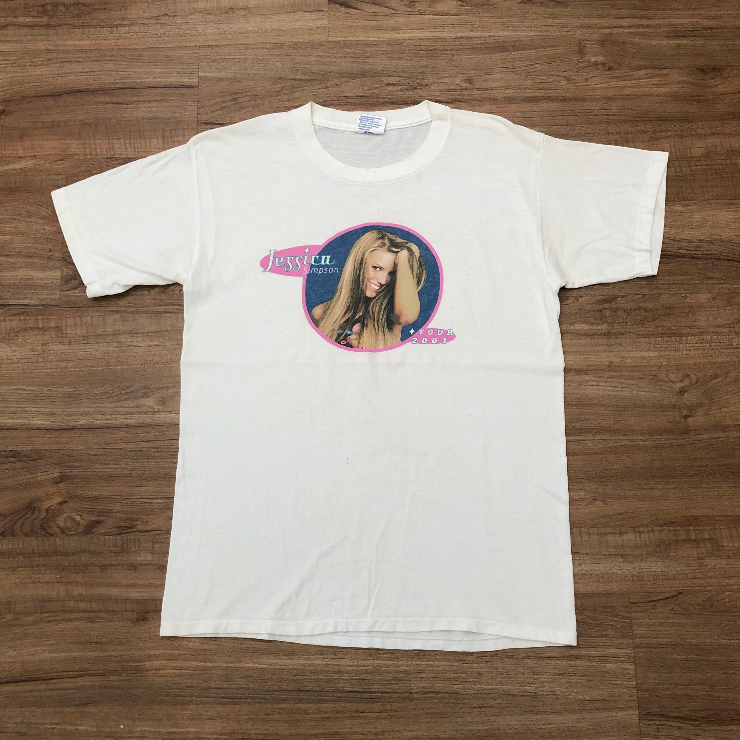 Yth L or Adult S Shirt Vintage JESSICA SIMPSON Dreamchaser World 2001 Tour T