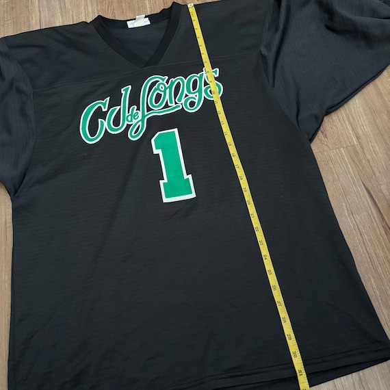 Vintage 90's CJ De Long's American Football Jersey Black Jersey