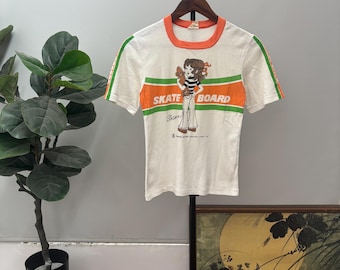 Camiseta vintage de los años 70 de Shannon The Skater Girl / Camiseta antigua de skate y surf