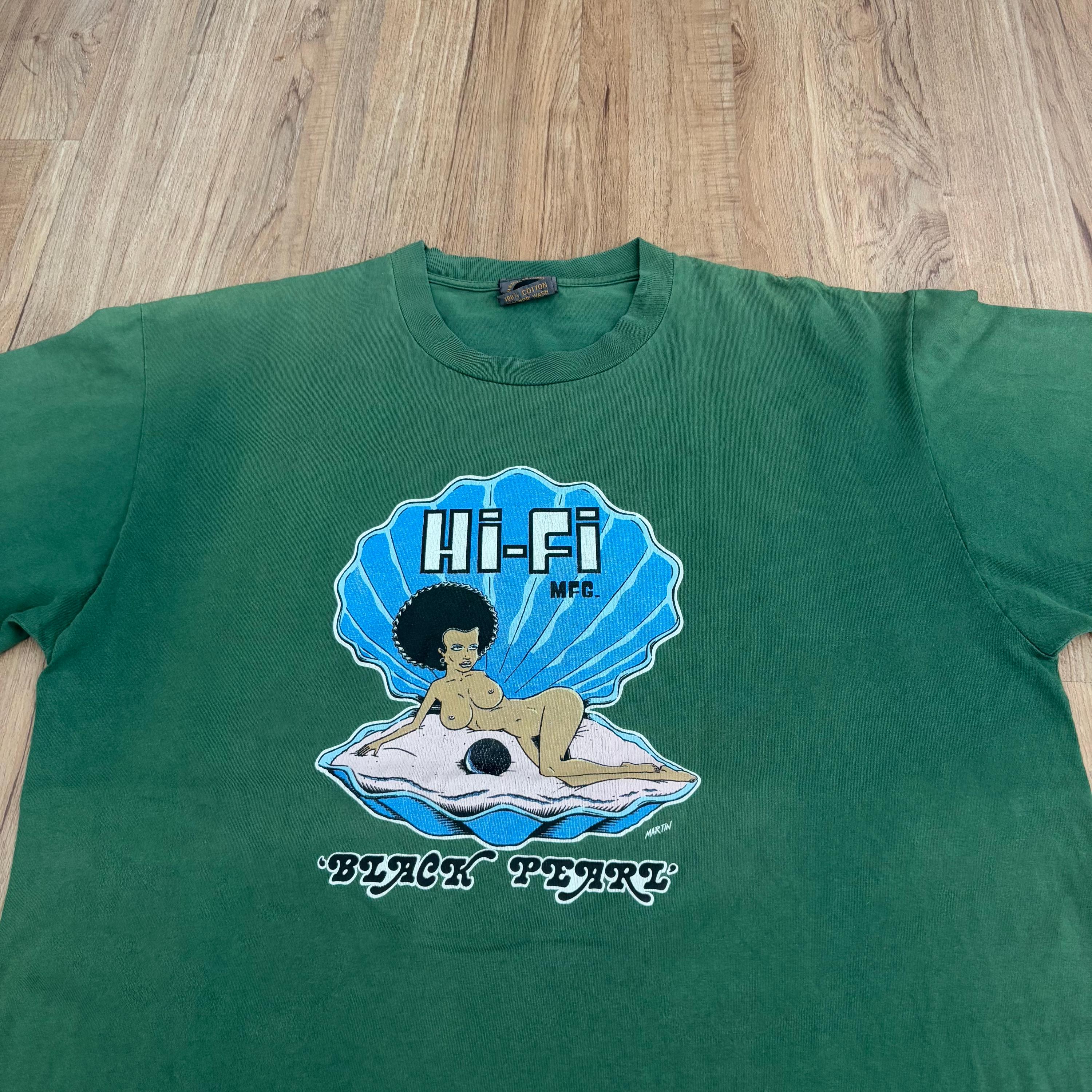 90’s Hi-Fi MFG. T-shirt Vintage 90's Hi-fi MFG Black Pearl Lady Shirt / Streetwear Surf