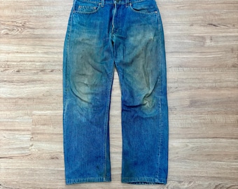 Vintage Levi's 505 Jeans Made In USA / American Vtg Denim Faded Distressed W33