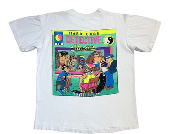 Vintage T C Town and Country Shirt Hard Core Detective Stories