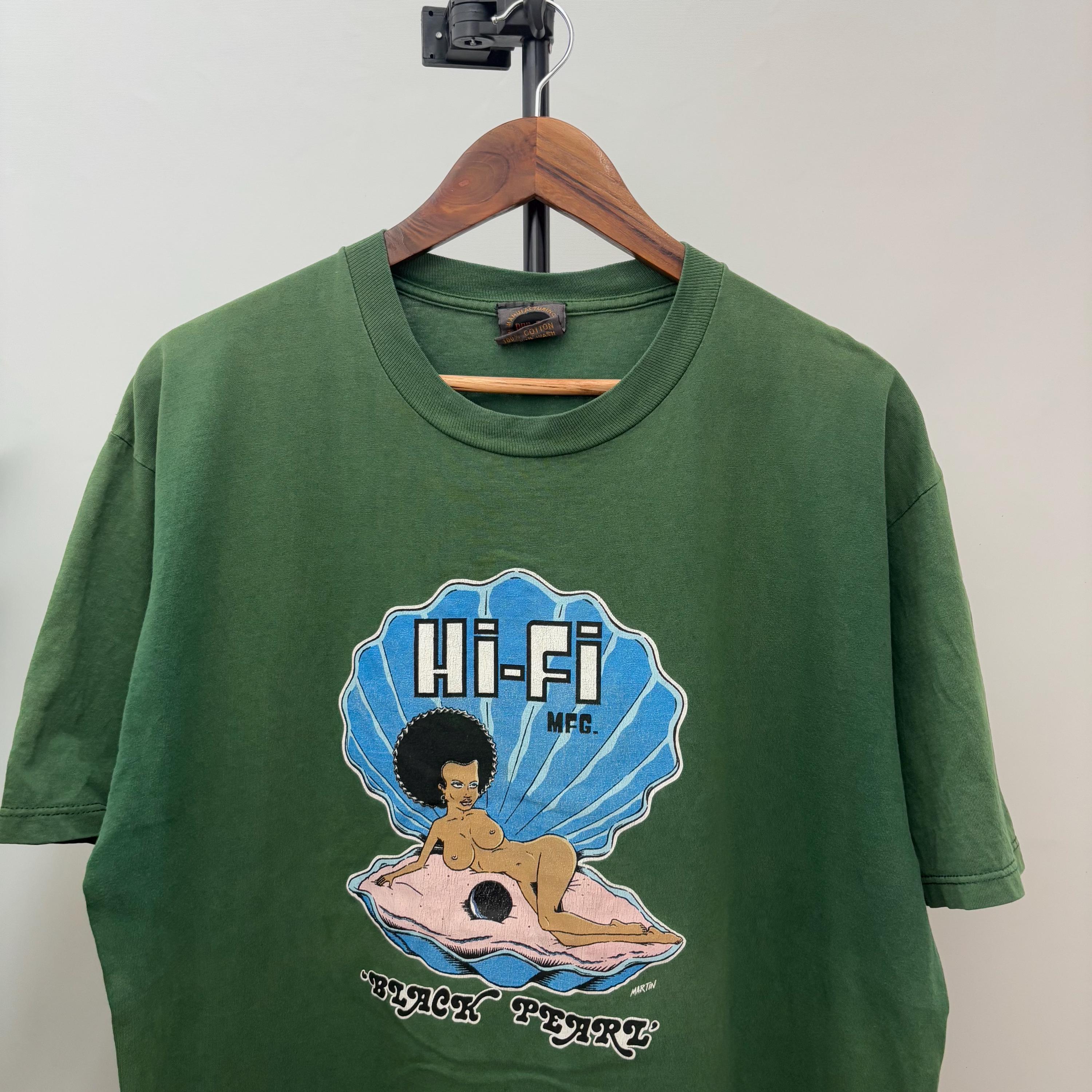 90’s Hi-Fi MFG. T-shirt Vintage 90's Hi-fi MFG Black Pearl Lady Shirt / Streetwear Surf