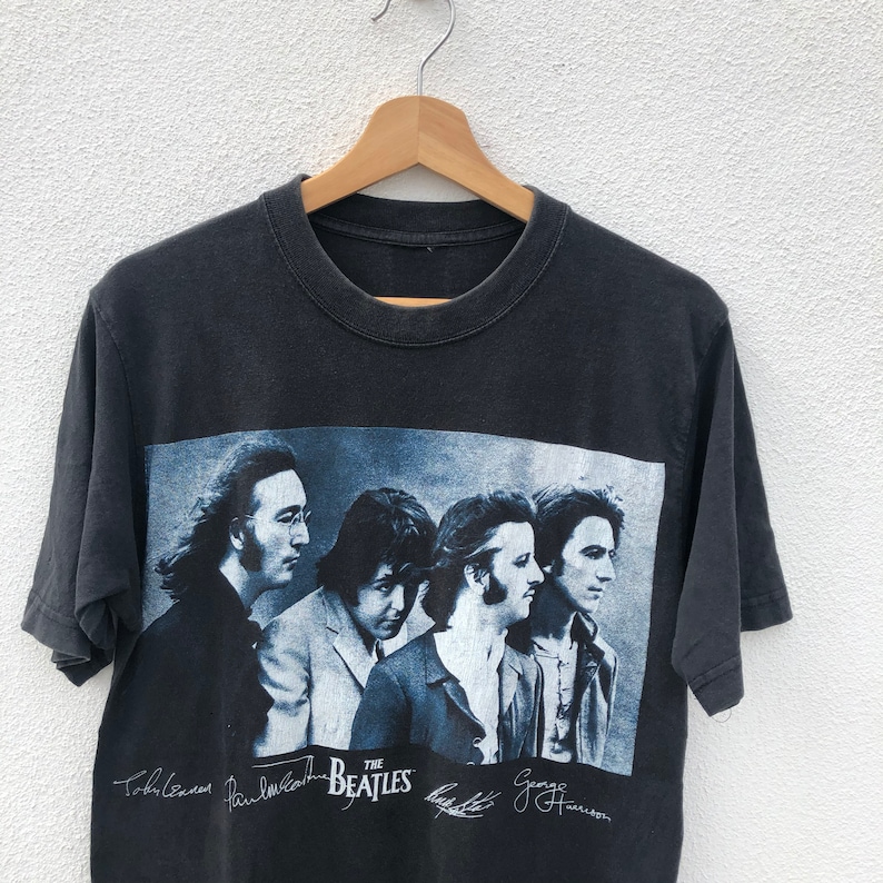 Vintage 90\u2019s The Beatles Shirt Photo Print Band Tee
