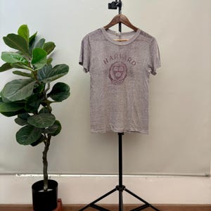Vintage 80’s Champion Harvard Shirt / Collegiate Tee Paper Thin Summer Wear