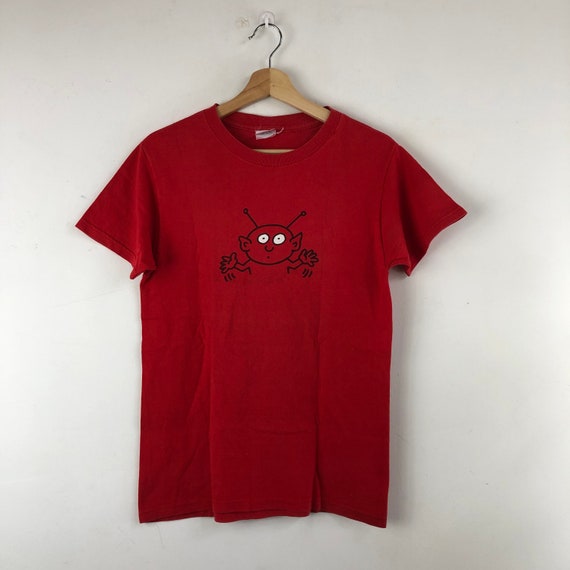 Vintage Keith Haring Shirt / Alien Whassup / Pop A