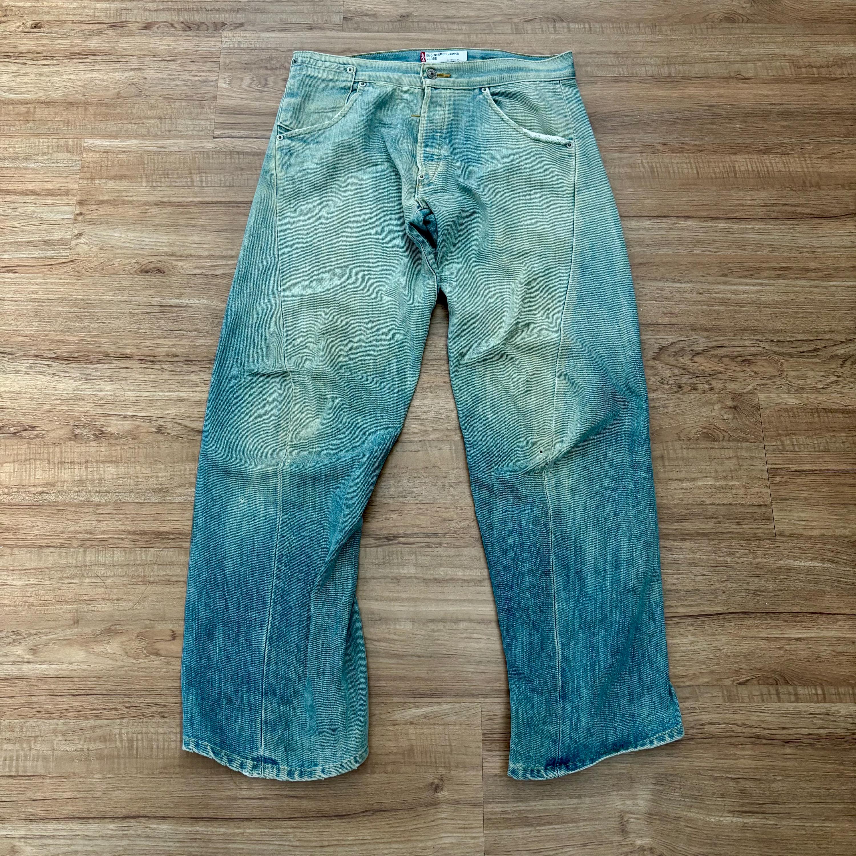 Levi's engineered jeans LOOSE シンチバック w29 Vintage Levi's Engineered Jeans Loose Single Pocket Buckle