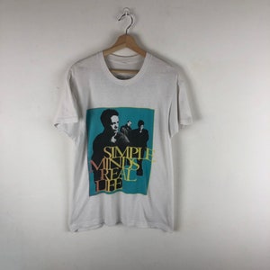 Vintage 90’s Simple Minds Shirt / Real Life Tour Wembley / Post Punk / New Wave / Rock Band T Shirt