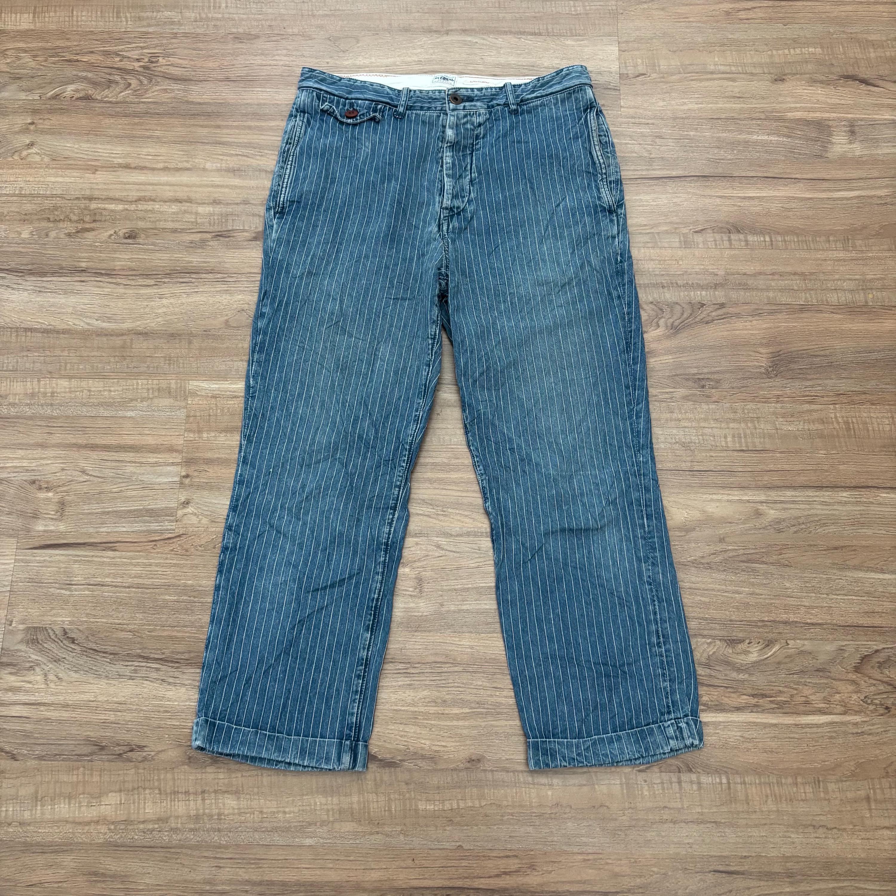 ★AAKAM★ Striped Cinch Back Denim Pants Thumbs_34S---GUCCI---