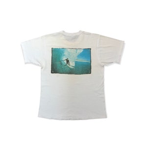 デッドストック90ｓ AARONCHANG PHOTO　ロンTヴィンテサーフ vintage】90's Aaron Chang Body Board Photo Graphic T-shirt